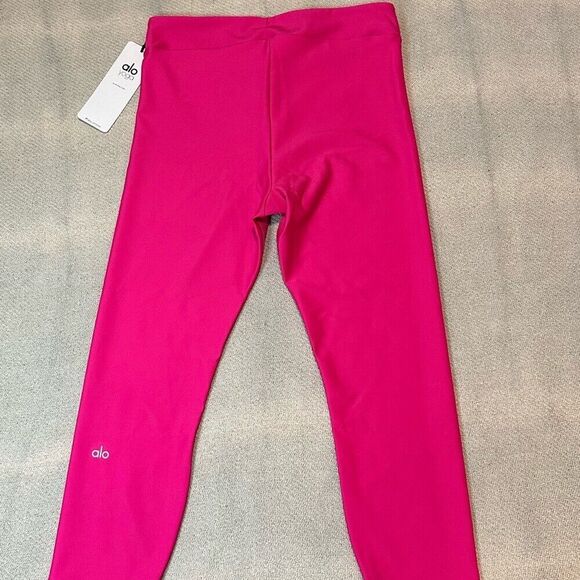 ALO Yoga Leggings Size Large NWT Airlift High Waist Conceal Zip Pink - Picture 7 of 10